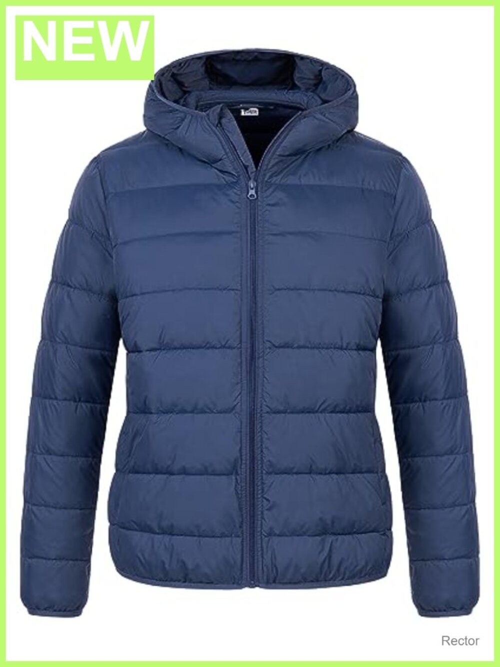 Plus Size Lightweight Packable Puffer Jacket Quilted Hooded Waterproof